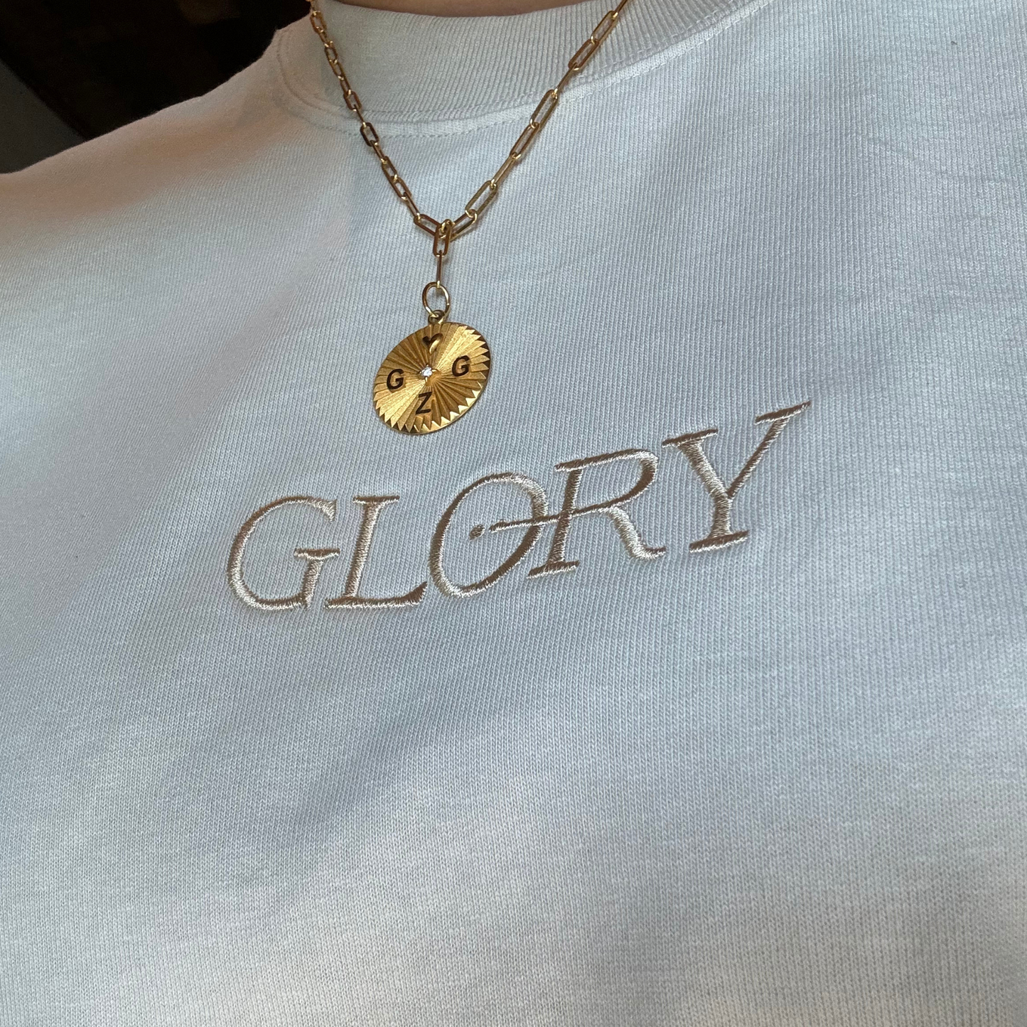 VINTAGE EMBROIDERED GLORY TEE [BONE]