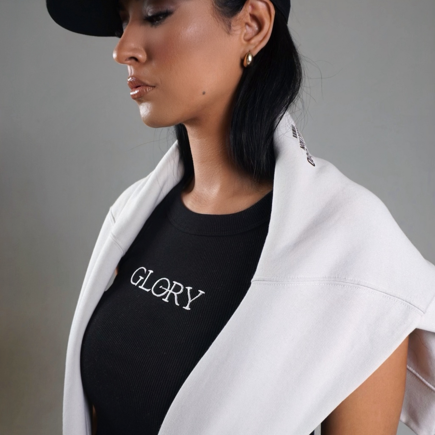 GLORY RIBBED TANK [BLACK]